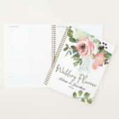 Wedding planner floral d'oeillet et de bleuissemen (Devant avec enveloppe)