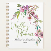 Wedding planner floral en fleurs de cerisier rose (Devant)