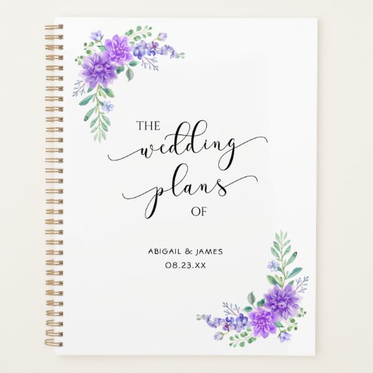 Wedding planner floral Lavender Lilac  (Devant)