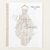 Wedding planner floral moderne Boho rose élégant (Devant)