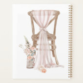 Wedding planner floral moderne Boho rose élégant (Dos)