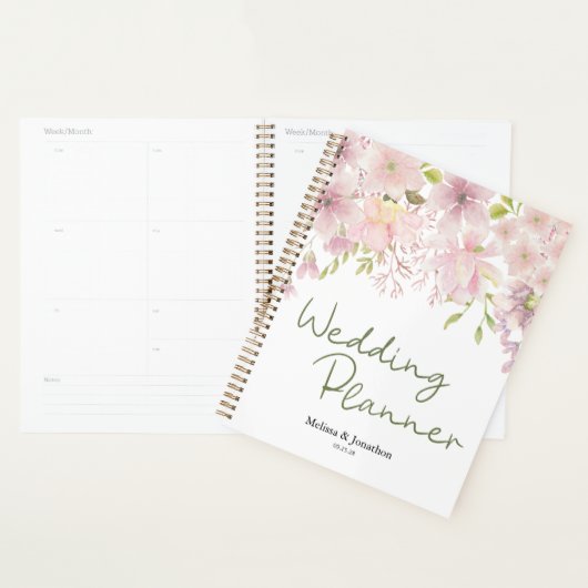 Wedding planner floral rose Magnolia (Devant avec enveloppe)