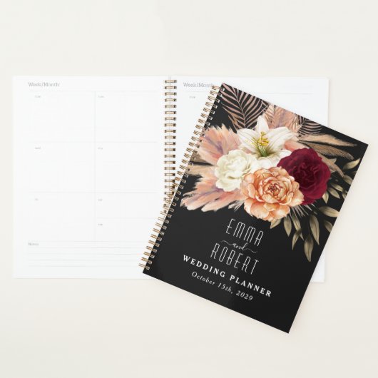 Wedding planner floral rustique (Devant avec enveloppe)