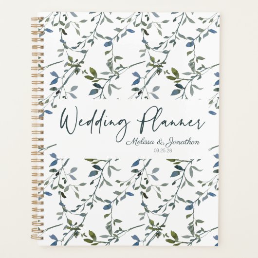 Wedding planner floral vert argent Sage (Devant)