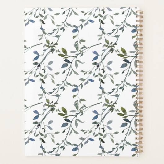 Wedding planner floral vert argent Sage (Dos)