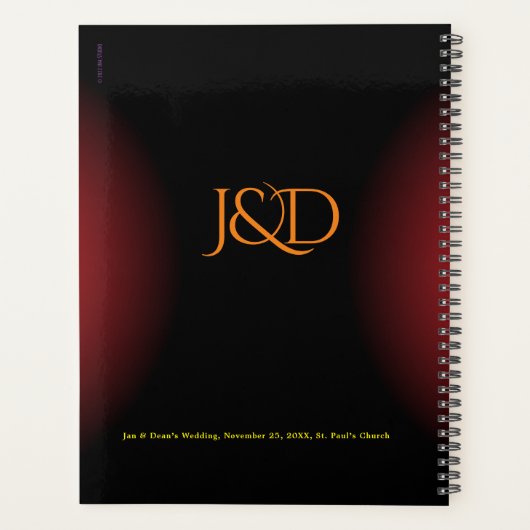 Wedding planner monogramme (Dos)