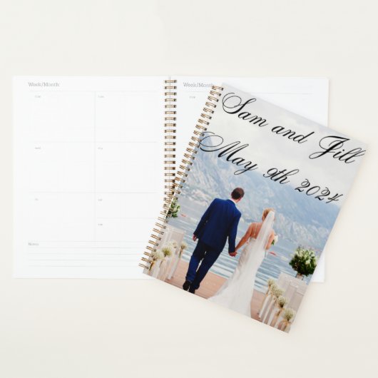 Wedding planner personnalisable (Devant avec enveloppe)