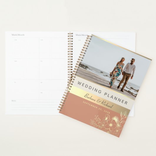 Wedding planner photo en terre cuite (Devant avec enveloppe)