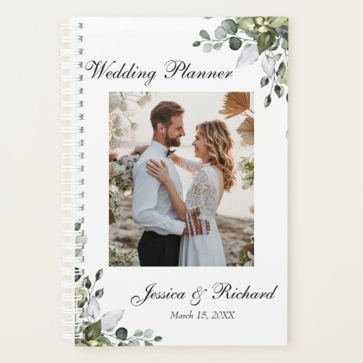Wedding planner PHOTO Eucalyptus Watercolor (Devant)