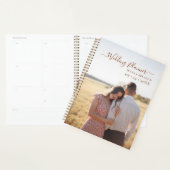 Wedding planner photo minimal en terre cuite Scrip (Devant avec enveloppe)