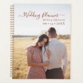 Wedding planner photo minimal en terre cuite Scrip (Devant)