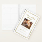 Wedding planner Photo personnalisée Elegant Or & B (Devant avec enveloppe)