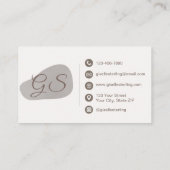 Wedding Planner Roos Gold Foil Blush Abstract Visitekaartje (Achterkant)