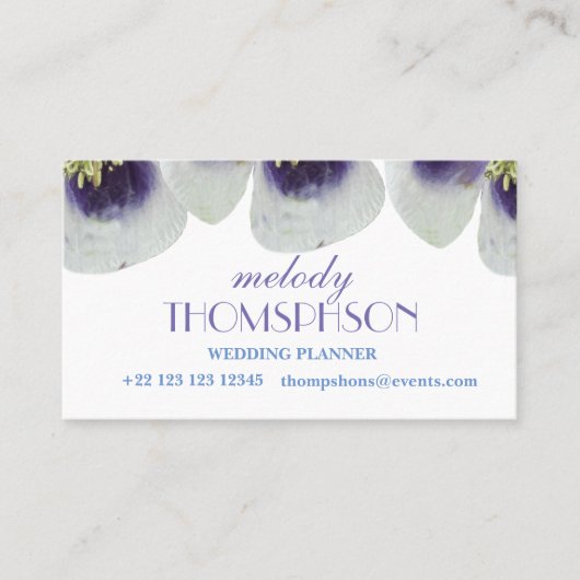 Wedding planner, Rose Rose Élégant Carte de visite (Devant)
