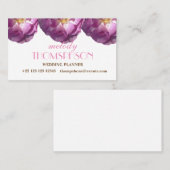 Wedding planner, Rose Rose Élégant Carte de visite (Devant / Derrière)