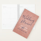 Wedding planner rose - Rose Parties scintillant d' (Devant avec enveloppe)