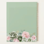 Wedding planner Sage Vert & Fleurs Roses (Dos)