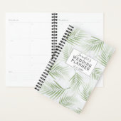 Wedding planner vert Sage Foliage Tropical (Devant avec enveloppe)