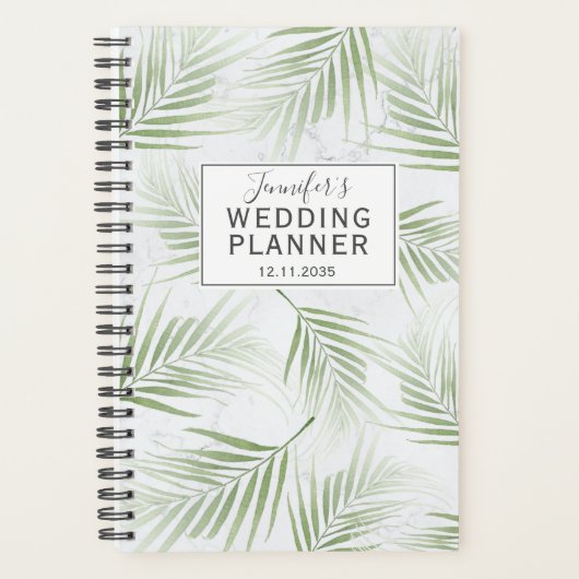 Wedding planner vert Sage Foliage Tropical (Devant)