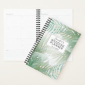 Wedding planner vert Sage Foliage Tropical (Devant avec enveloppe)