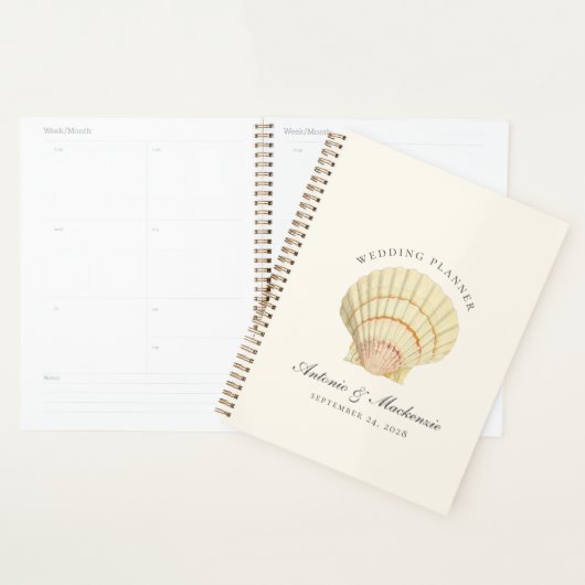 Wedding planner vintage Seashell (Devant avec enveloppe)