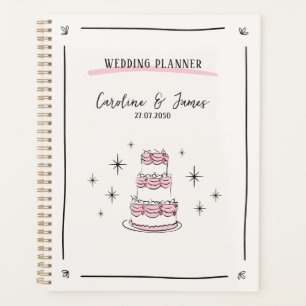 Wedding planner Whimsical à main avec gâteau