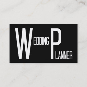 Wedding Planner Zwart Eenvoudig Visitekaartje