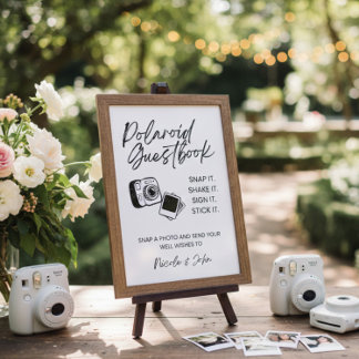 Wedding Polaroid Photo Guest Book Poster