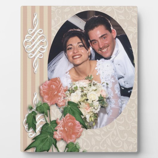 Wedding portrait photo plaque hibiscus (Devant)