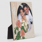 Wedding portrait photo plaque hibiscus (Côté)