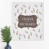 Wedding Poster with Romantic Botanical Pattern Perfect Poster