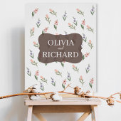 Wedding Poster with Romantic Botanical Pattern Perfect Poster