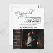 Wedding Postponed Photo Briefkaart (Voorkant / Achterkant)