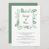 Wedding Postponed Waterverf Greenery Aankondiging (Voorkant / Achterkant)