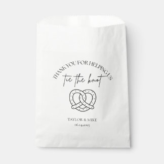 Wedding Pretzel Favor Bags Personalized Bedankzakje