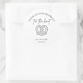 Wedding Pretzel Favor Bags Personalized Ronde Sticker (Tas)