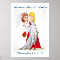 Wedding Prince Charming en Princess Poster