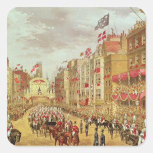 Wedding Procession of Edward, Prince of Wales Vierkante Sticker