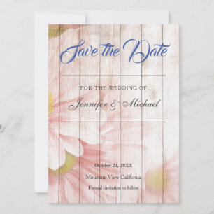 Wedding Professional Floral Linen Classical Save The Date