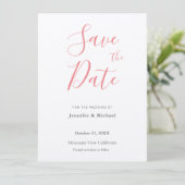 Wedding Professionele Minimalistische Plain Modern Save The Date (Staand voorkant)