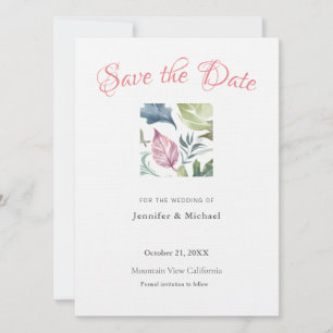 Wedding Professionele Minimalistische Plain Modern Save The Date