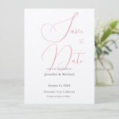 Wedding Professionele Minimalistische Plain Modern Save The Date (Staand voorkant)