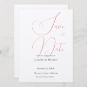 Wedding Professionele Minimalistische Plain Modern Save The Date (Voorkant / Achterkant)