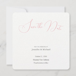 Wedding Professionele Minimalistische Plain Modern Save The Date