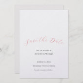 Wedding Professionele Minimalistische Plain Modern Save The Date (Voorkant / Achterkant)