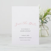 Wedding Professionele Minimalistische Plain Modern Save The Date (Staand voorkant)