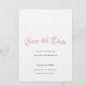 Wedding Professionele Minimalistische Plain Modern Save The Date (Voorkant / Achterkant)