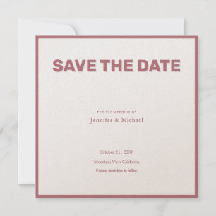 Wedding Professionele Minimalistische Roos Gouden  Save The Date