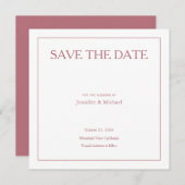 Wedding Professionele Minimalistische Roos Gouden  Save The Date (Voorkant / Achterkant)