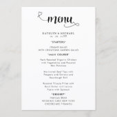 Wedding Program and Wedding Menu (Devant)